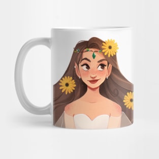 Girl with flowers Mug